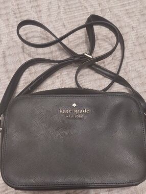 kate spade Black Crossbody with Gold Logo